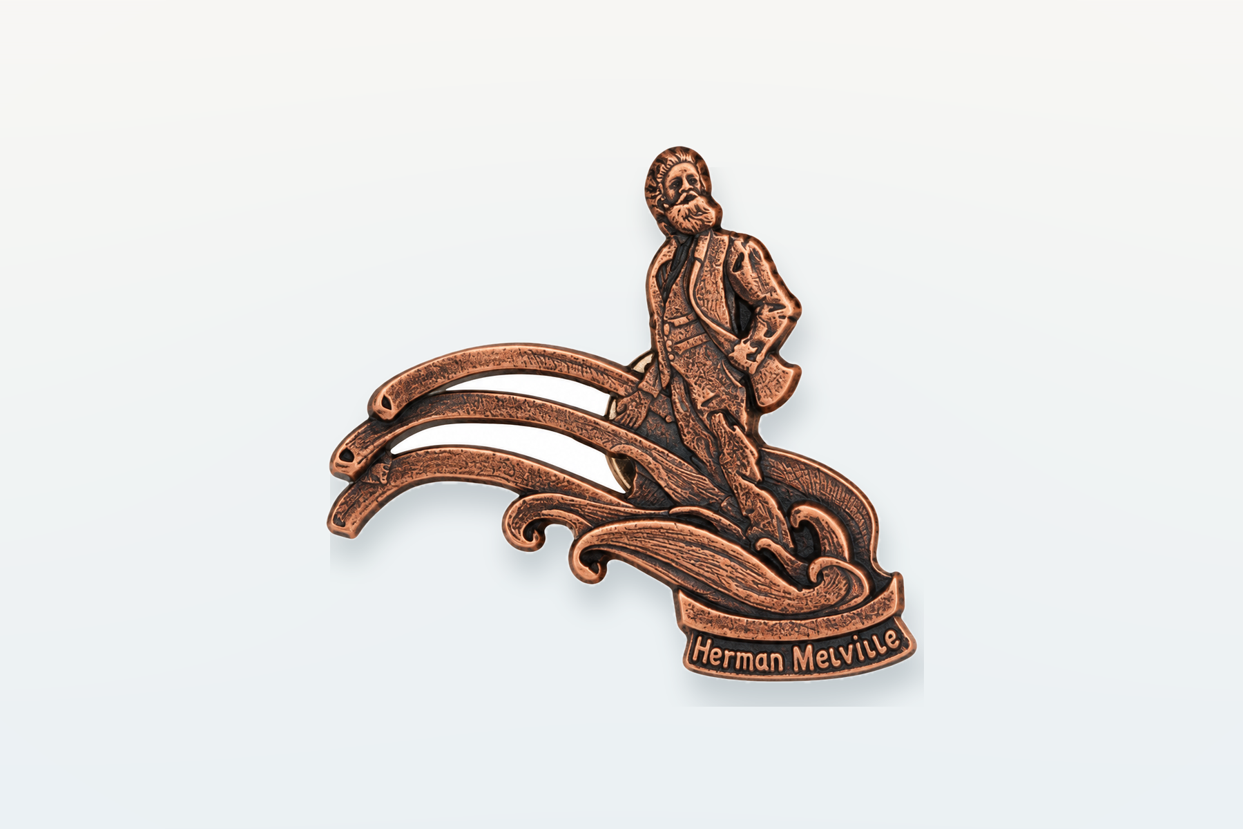 herman melville statue pin